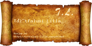 Tótfalusi Lilla névjegykártya
